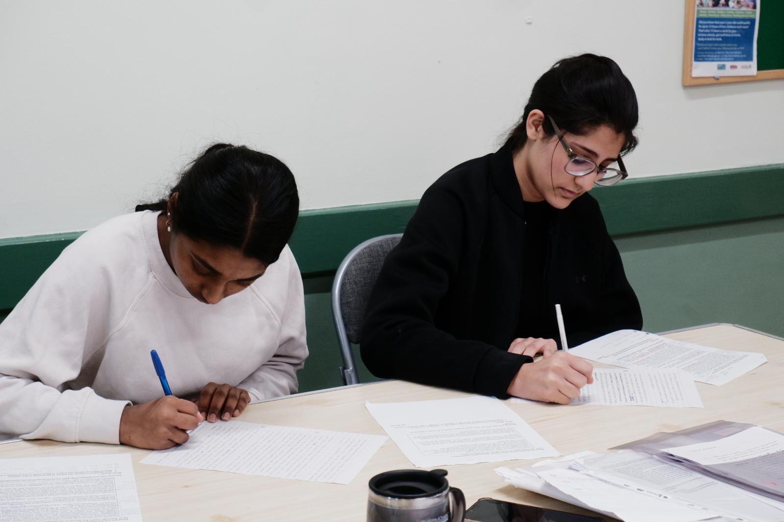 students studying